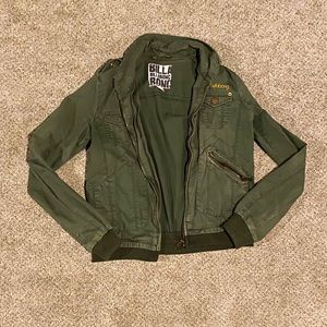 BILLABONG - olive GREEN long sleeve jacket - SMALL